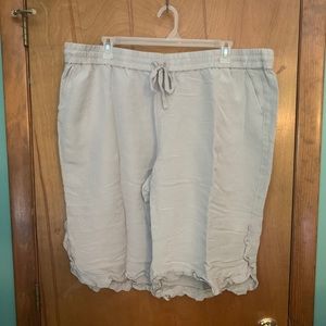 Wide Leg Linen Crop Pant Size 22/24